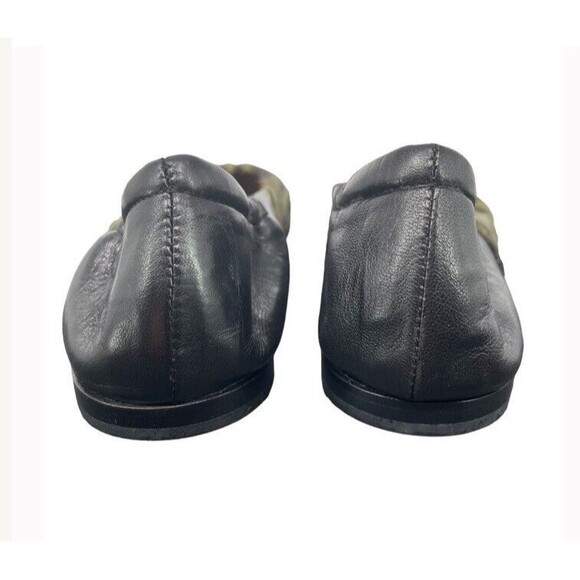 POMME D’OR Flats Designer Leather Fur Animal Print Pointy Fun City Chic IT38 US8 - Picture 6 of 9